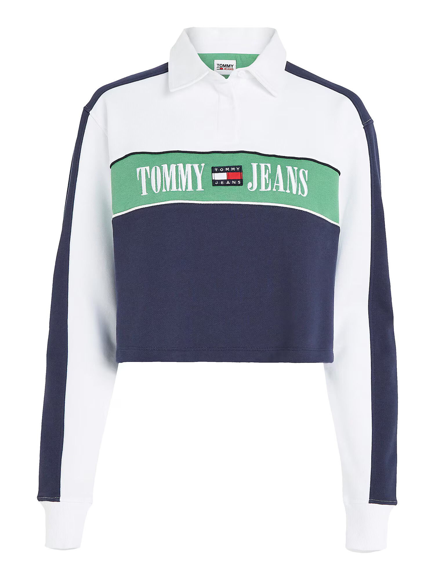 Tommy Jeans Μπλούζα φούτερ ναυτικό μπλε / πράσινο / λευκό - Pepit.gr