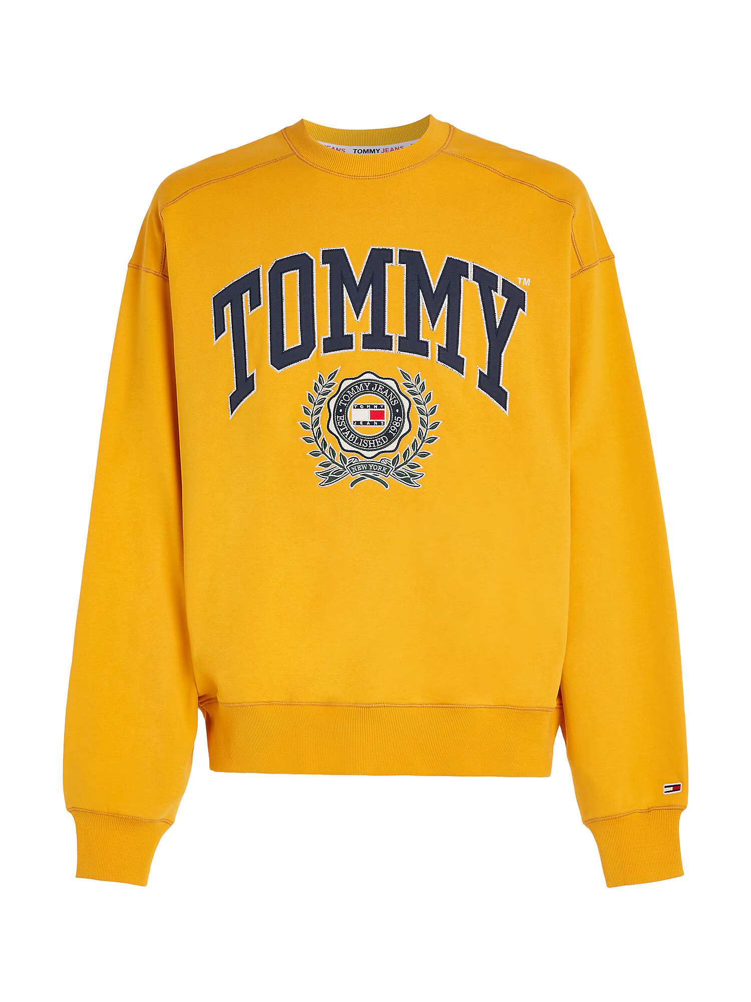 Tommy Jeans Μπλούζα φούτερ ναυτικό μπλε / σαφράν / σκούρο πράσινο / λευκό - Pepit.gr