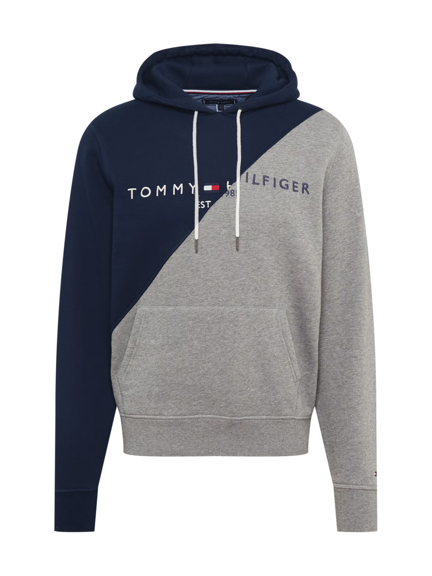 Tommy Jeans Μπλούζα φούτερ σκούρο μπλε / γκρι μελανζέ / κόκκινο / λευκό - Pepit.gr