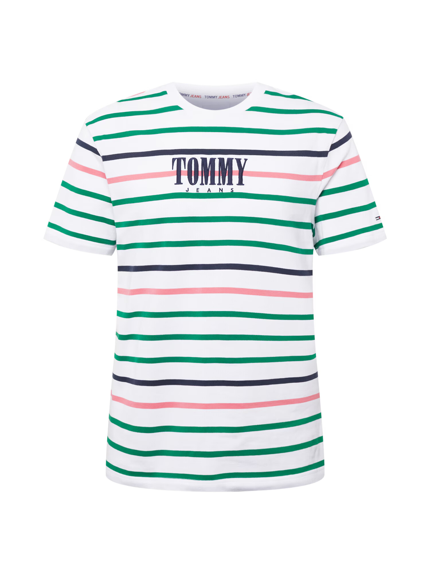 Tommy Jeans Μπλουζάκι ναυτικό μπλε / πράσινο / ρόδινο / λευκό - Pepit.gr