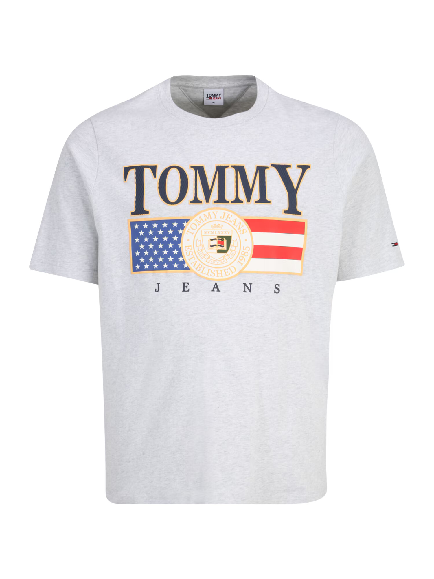 Tommy Jeans Plus Μπλουζάκι μπλε / γκρι μελανζέ / έντονο κόκκινο / λευκό - Pepit.gr