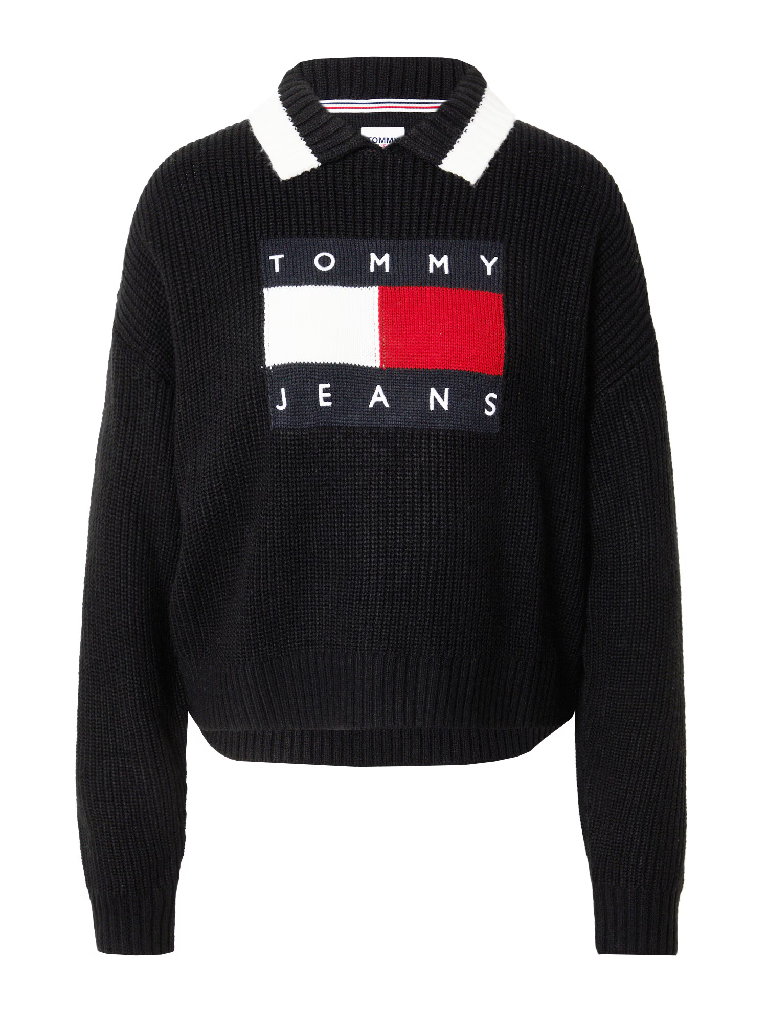 Tommy Jeans Πουλόβερ ναυτικό μπλε / κόκκινο φωτιάς / μαύρο / λευκό - Pepit.gr