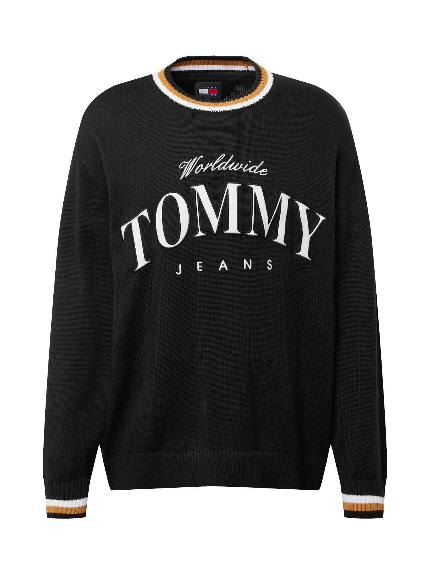 Tommy Jeans Πουλόβερ 'VARSITY' κόκκινο / μαύρο / λευκό - Pepit.gr