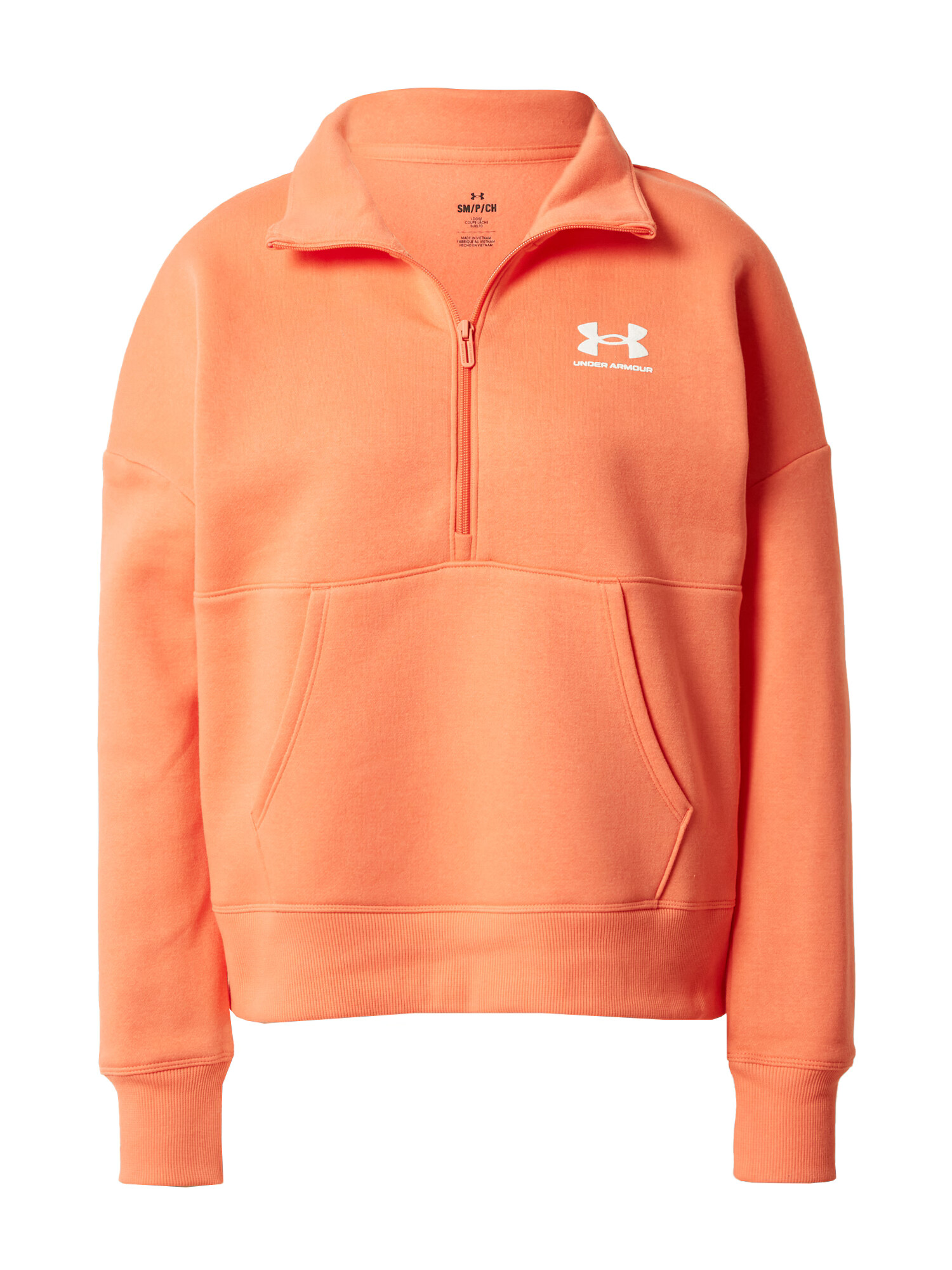 UNDER ARMOUR Αθλητική μπλούζα φούτερ 'Riva' κοραλί / λευκό - Pepit.gr