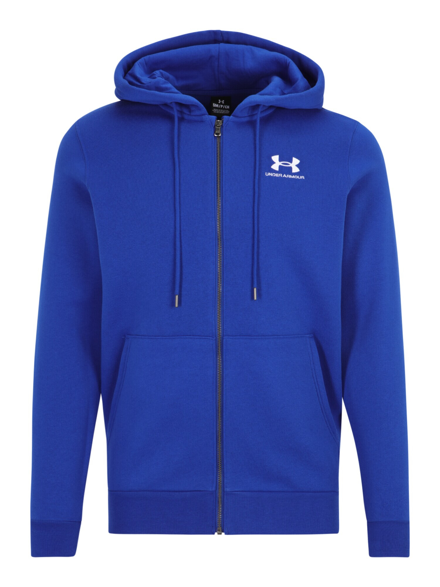 UNDER ARMOUR Αθλητική ζακέτα φούτερ 'Essential' μπλε / λευκό - Pepit.gr