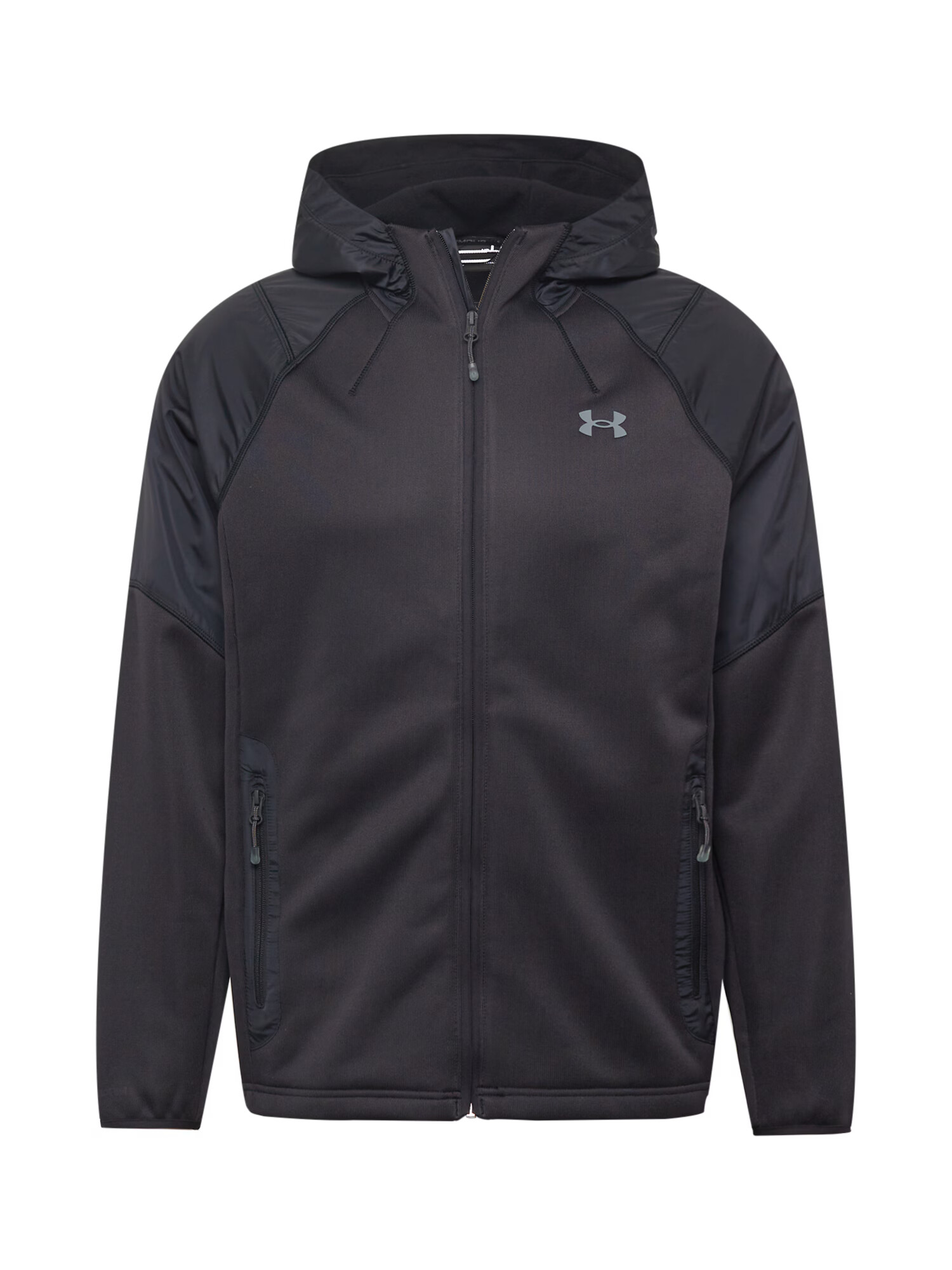 UNDER ARMOUR Αθλητική ζακέτα φούτερ γκρι / μαύρο - Pepit.gr