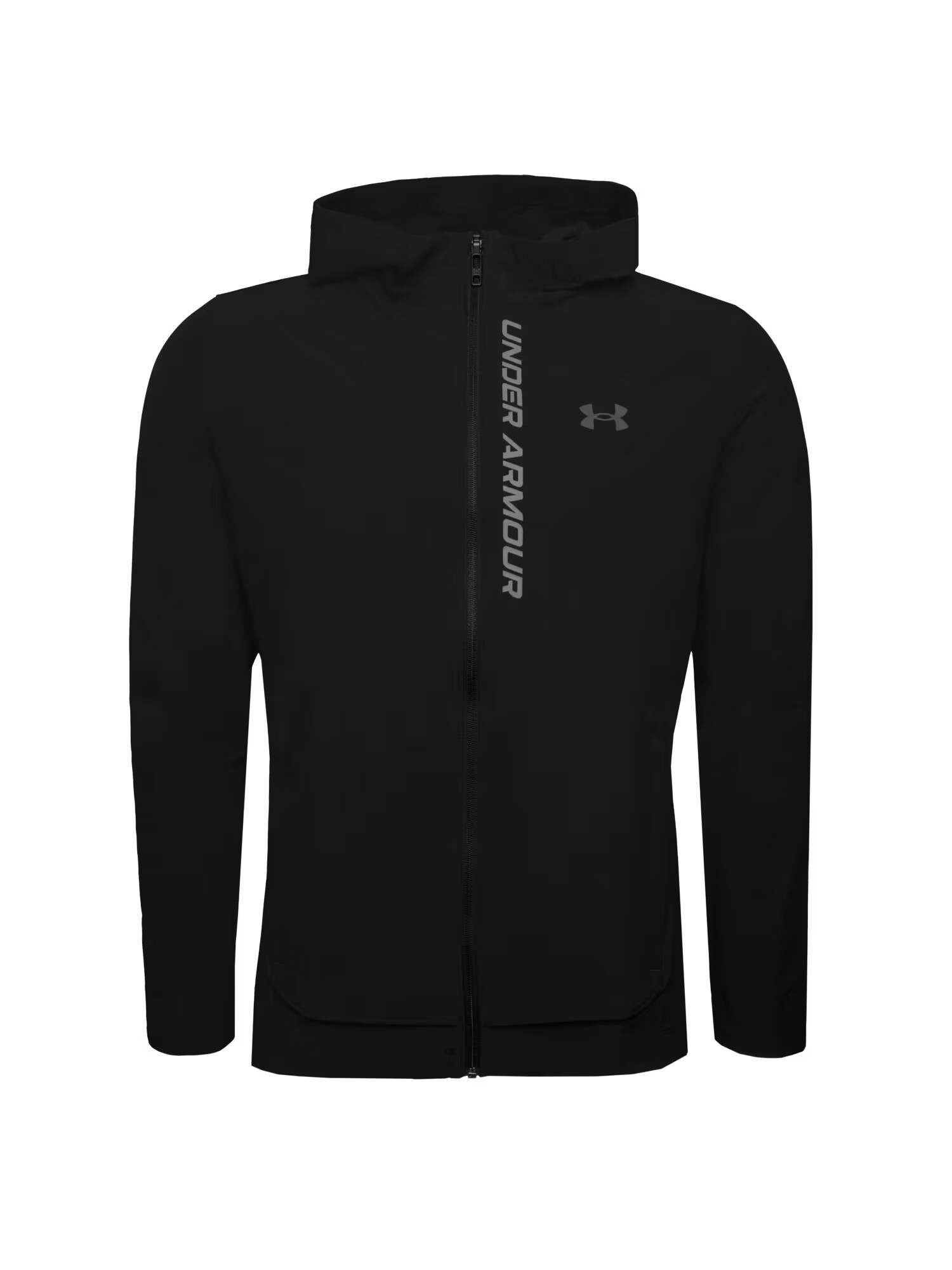 UNDER ARMOUR Αθλητικό μπουφάν ασημόγκριζο / μαύρο - Pepit.gr