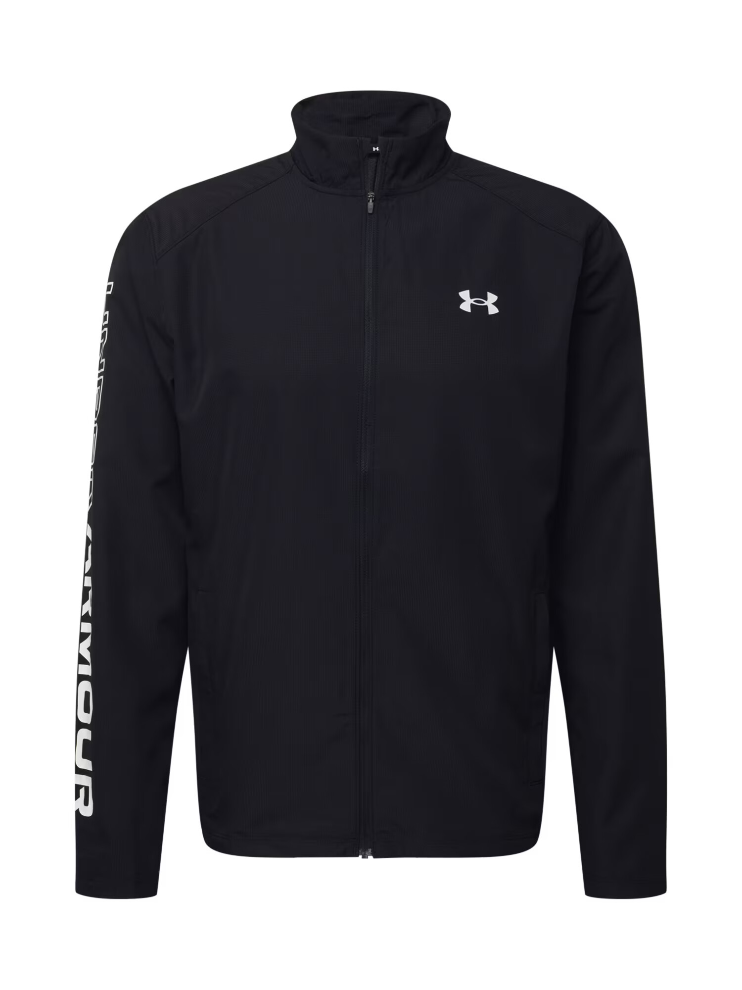 UNDER ARMOUR Αθλητικό μπουφάν μαύρο / λευκό - Pepit.gr