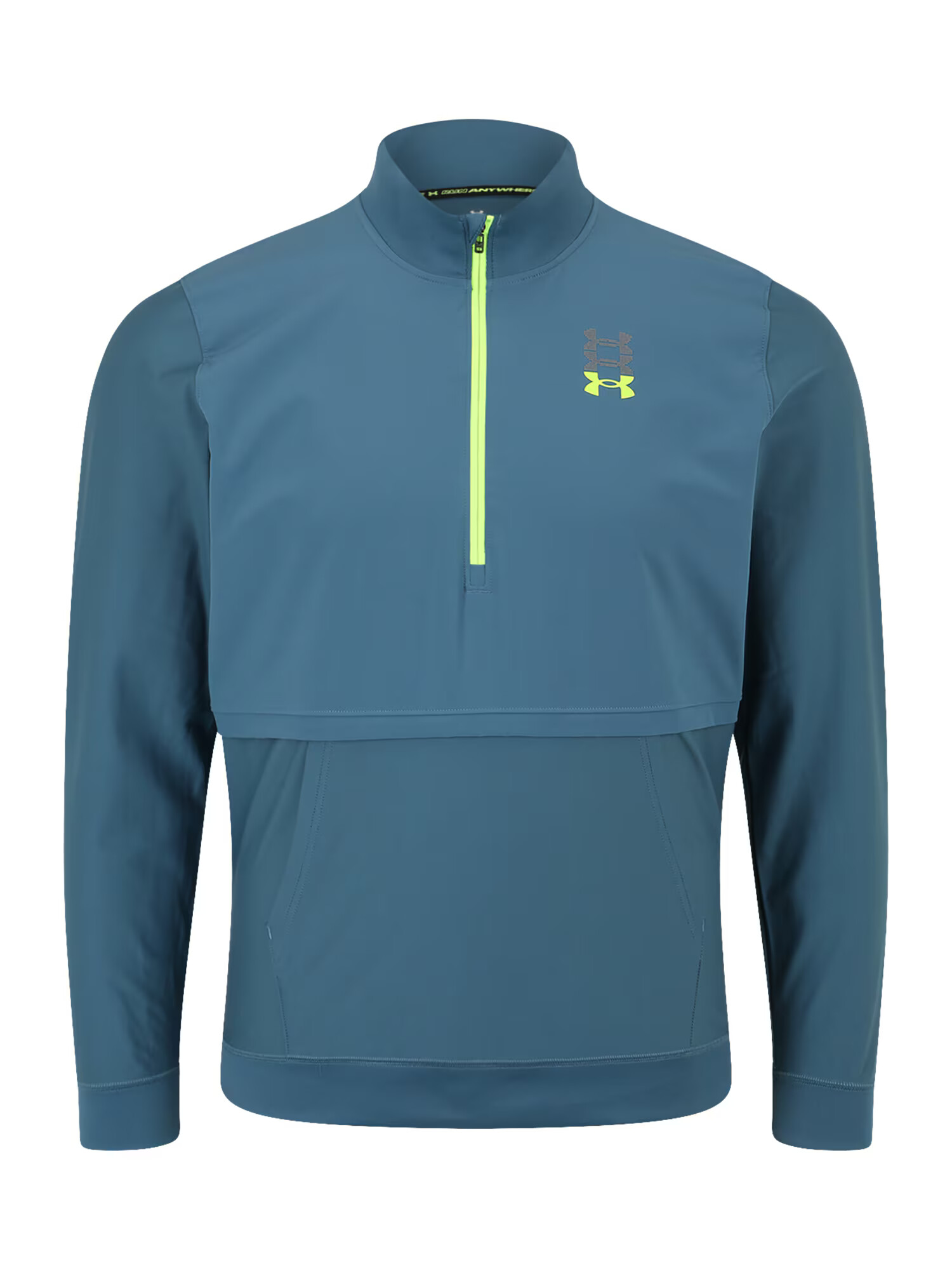 UNDER ARMOUR Αθλητικό πουλόβερ 'Anywhere' λάιμ / ανοικτό γκρι / πετρόλ - Pepit.gr