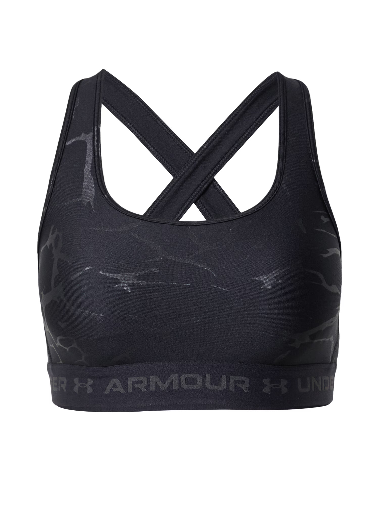 UNDER ARMOUR Αθλητικό σουτιέν μαύρο / ασημί - Pepit.gr