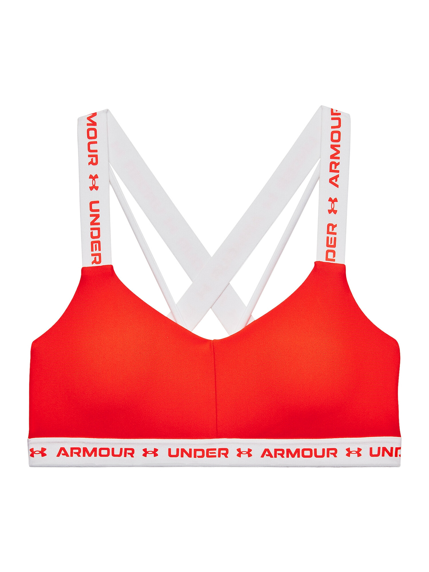 UNDER ARMOUR Αθλητικό σουτιέν πορτοκαλοκόκκινο / λευκό - Pepit.gr