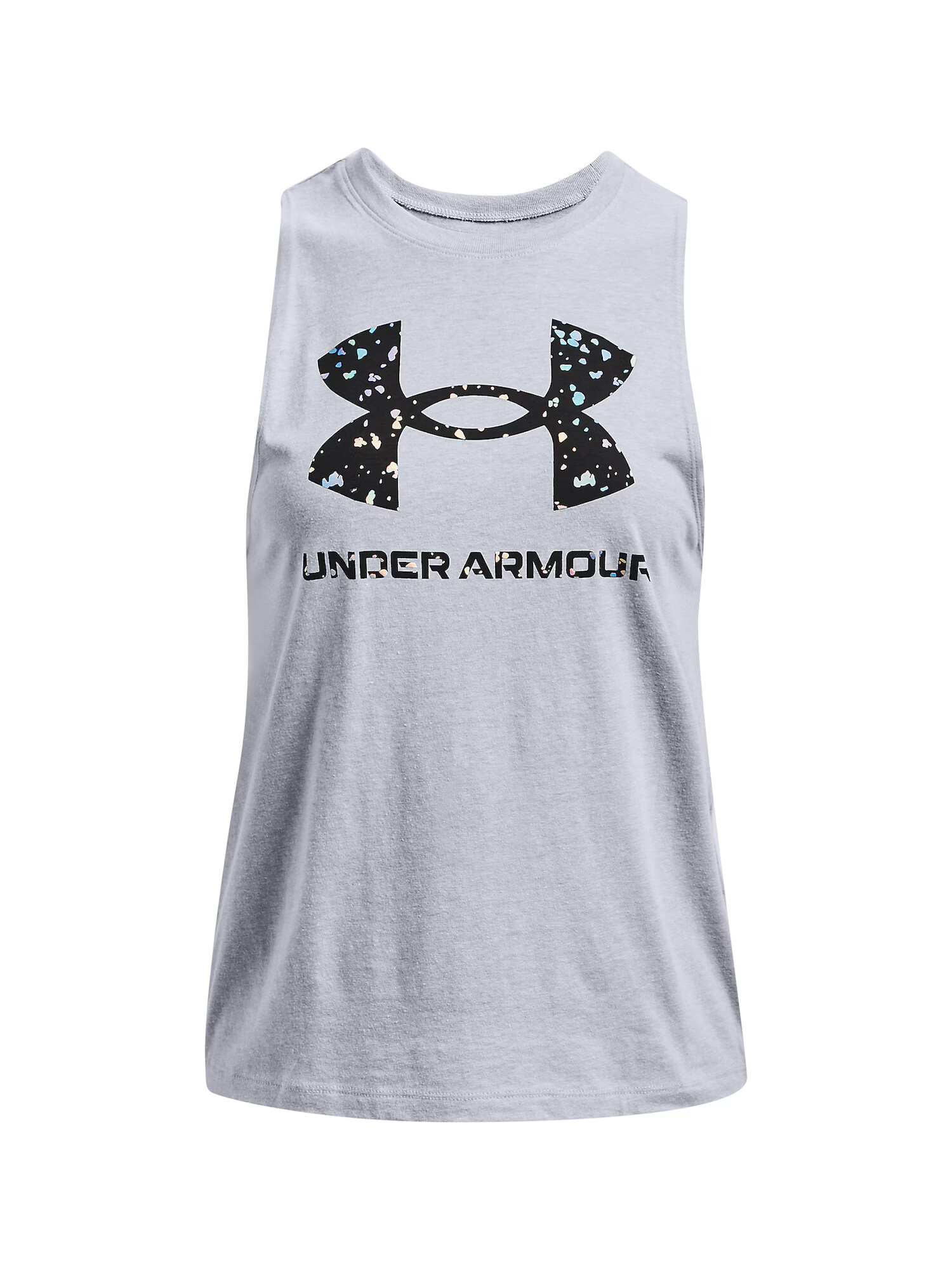 UNDER ARMOUR Αθλητικό τοπ γκρι μελανζέ / μαύρο - Pepit.gr