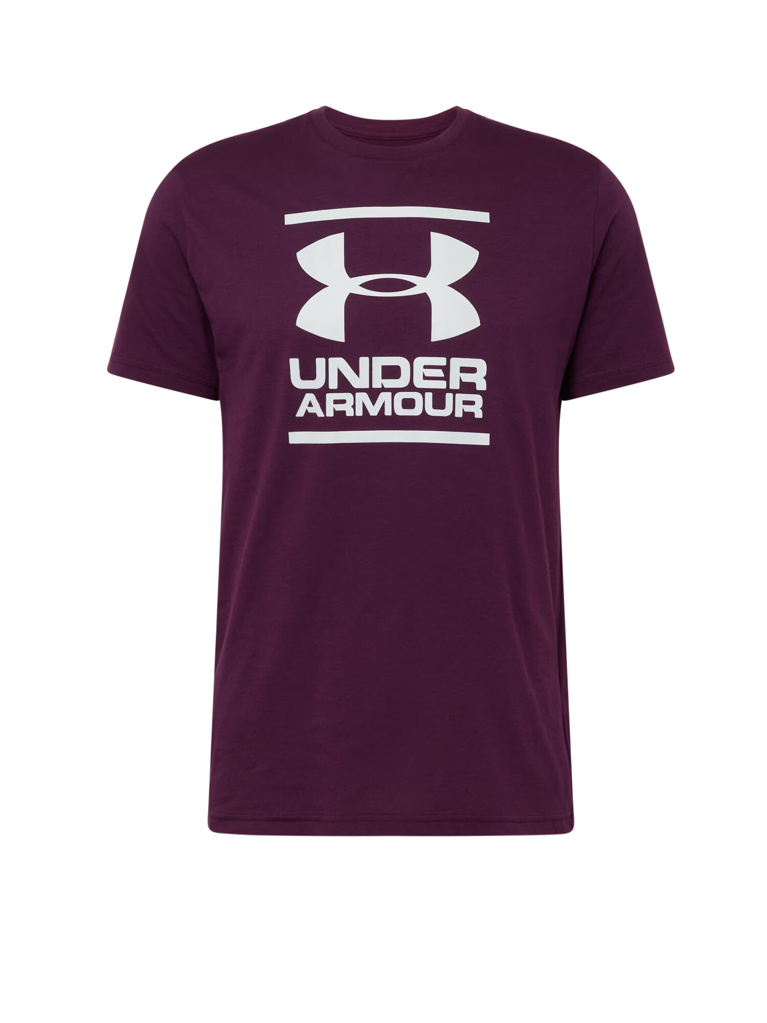 UNDER ARMOUR Λειτουργικό μπλουζάκι 'Foundation' μούρο / λευκό - Pepit.gr