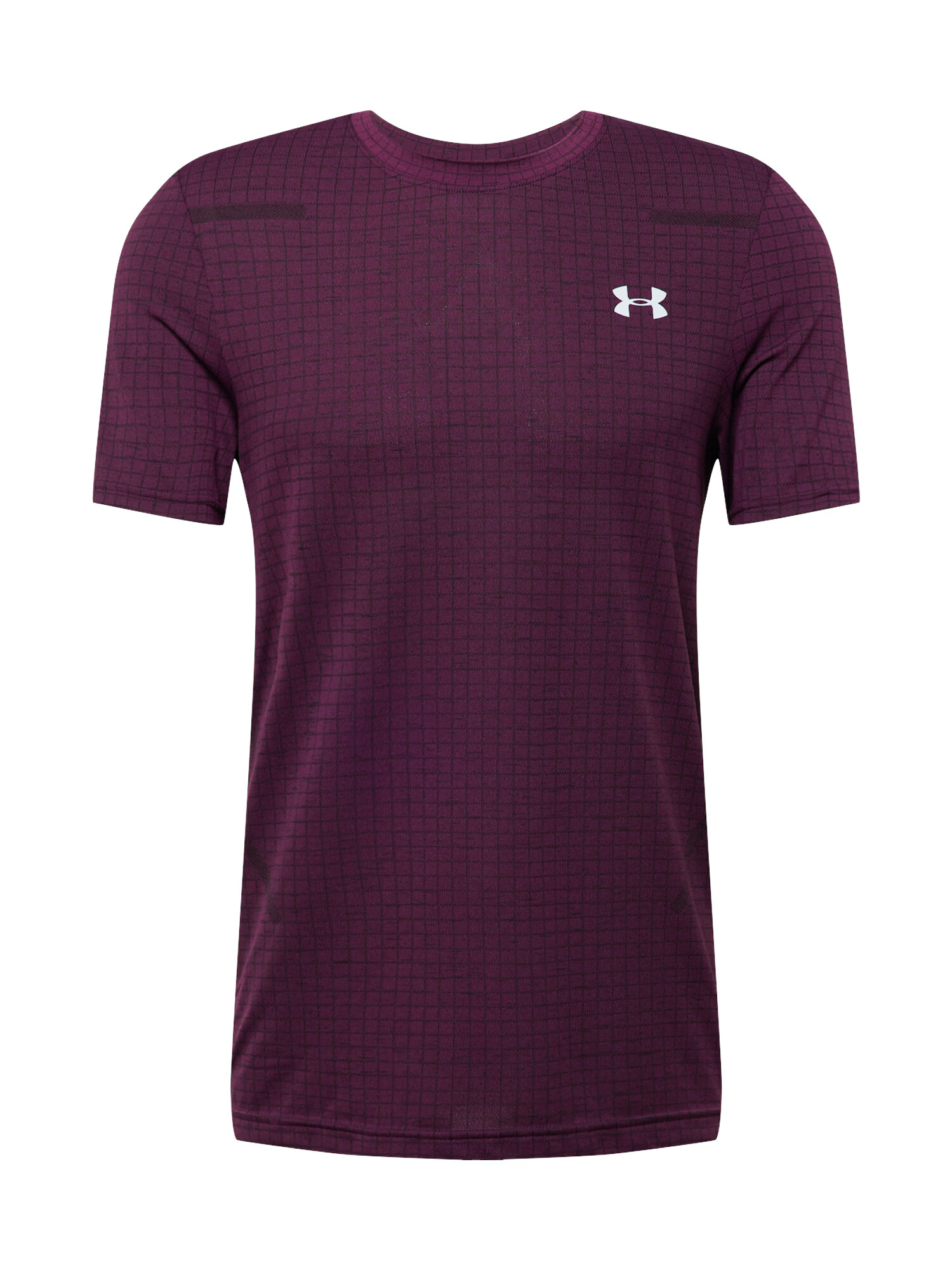 UNDER ARMOUR Λειτουργικό μπλουζάκι 'Grid' γκρι βασάλτη / βατόμουρο / λευκό - Pepit.gr