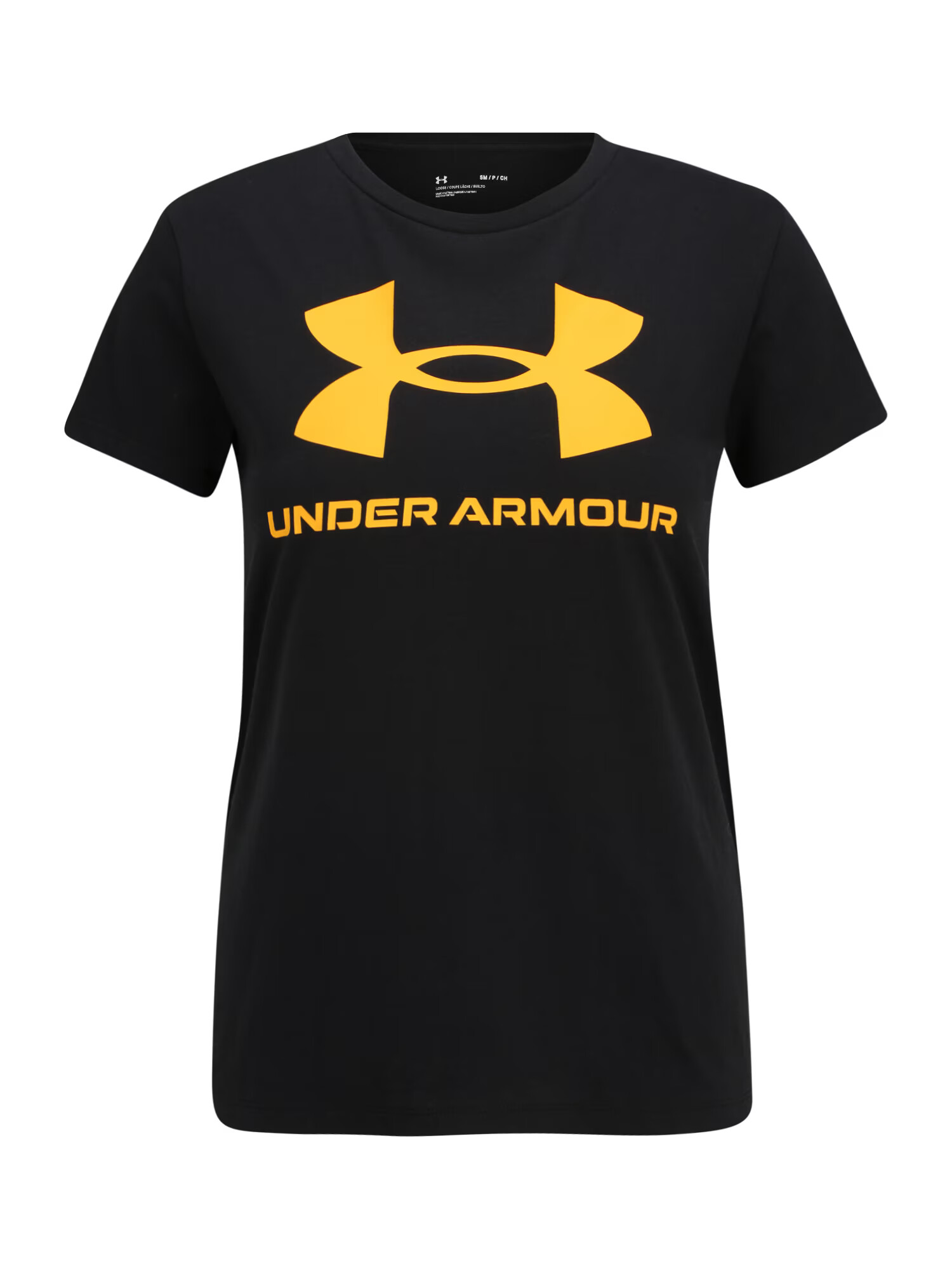 UNDER ARMOUR Λειτουργικό μπλουζάκι χρυσοκίτρινο / μαύρο - Pepit.gr