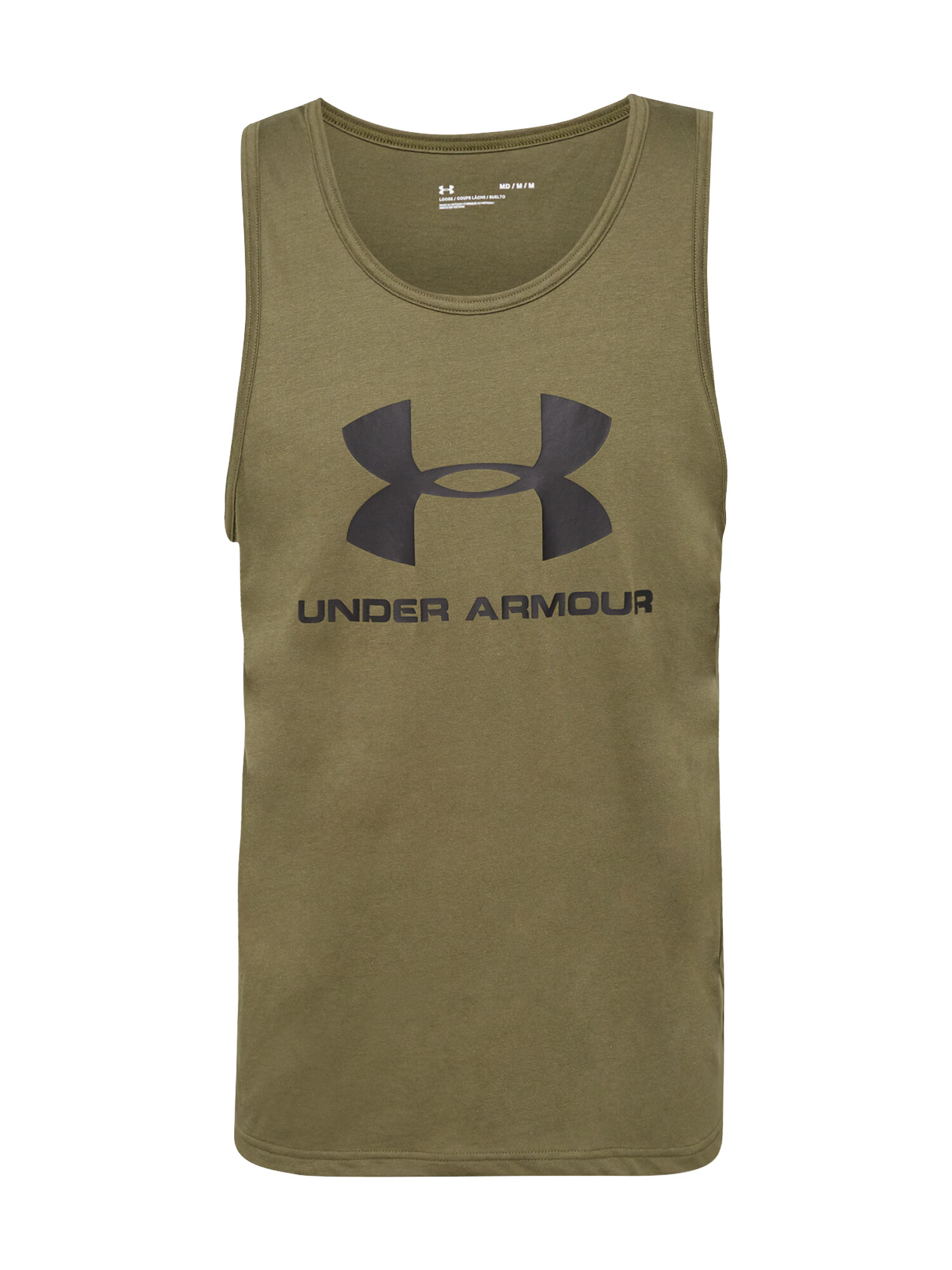 UNDER ARMOUR Λειτουργικό μπλουζάκι λαδί / μαύρο - Pepit.gr