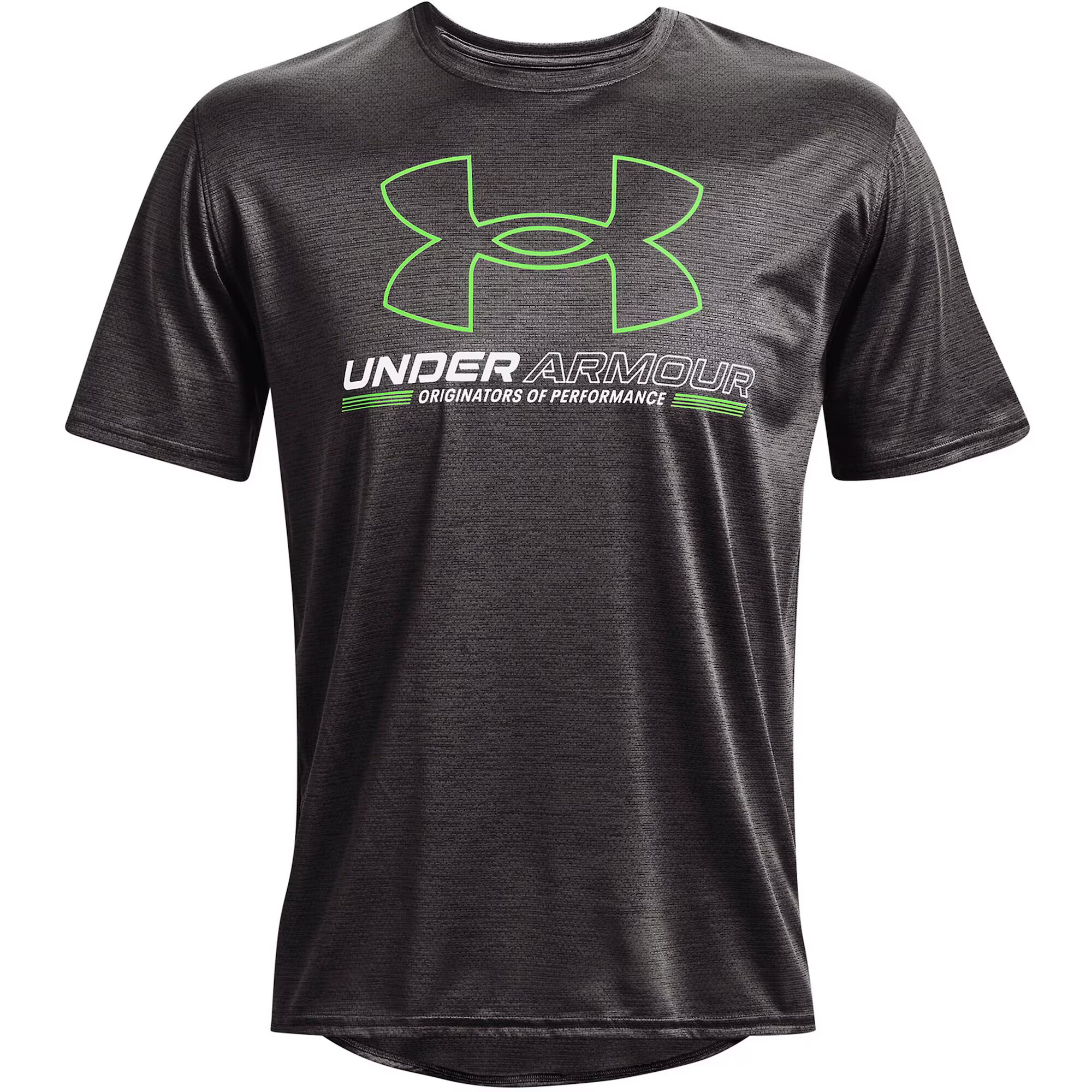 UNDER ARMOUR Λειτουργικό μπλουζάκι 'Training Vent' γκρι / πράσινο νέον / λευκό - Pepit.gr