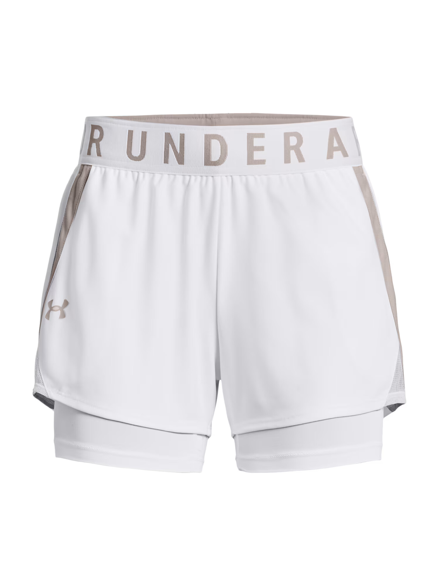 UNDER ARMOUR Παντελόνι φόρμας 'Play Up 2-in-1 Shorts' λευκό - Pepit.gr