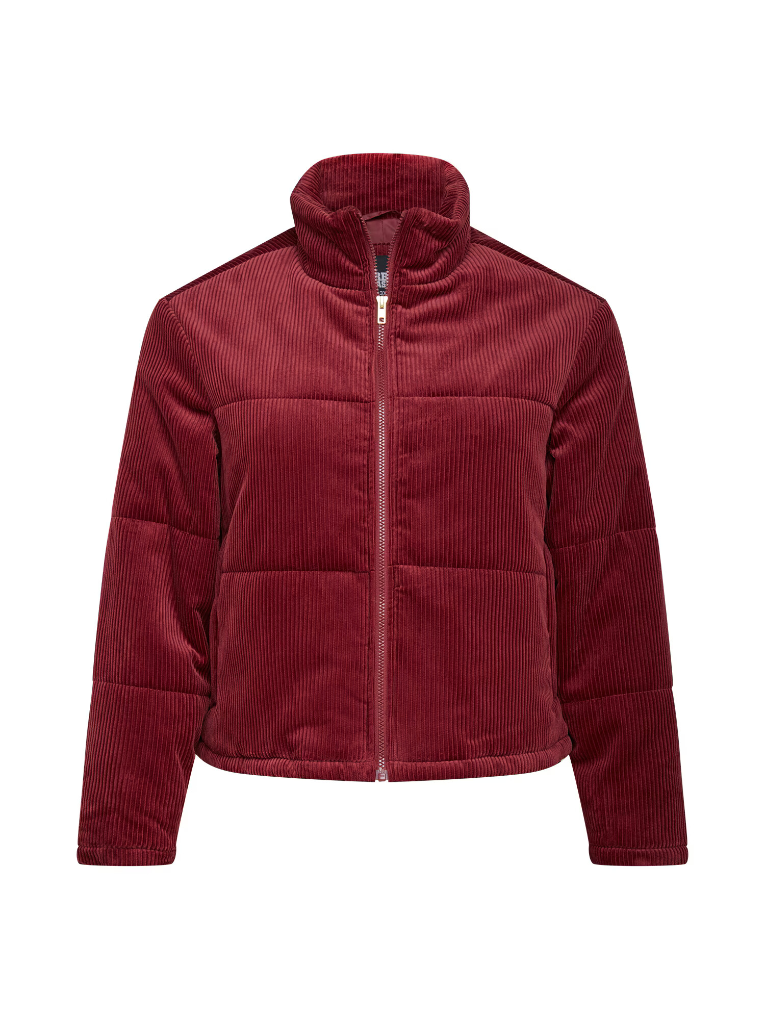 Urban Classics Φθινοπωρινό και ανοιξιάτικο μπουφάν 'Corduroy Puffer Jacket' βουργουνδί - Pepit.gr