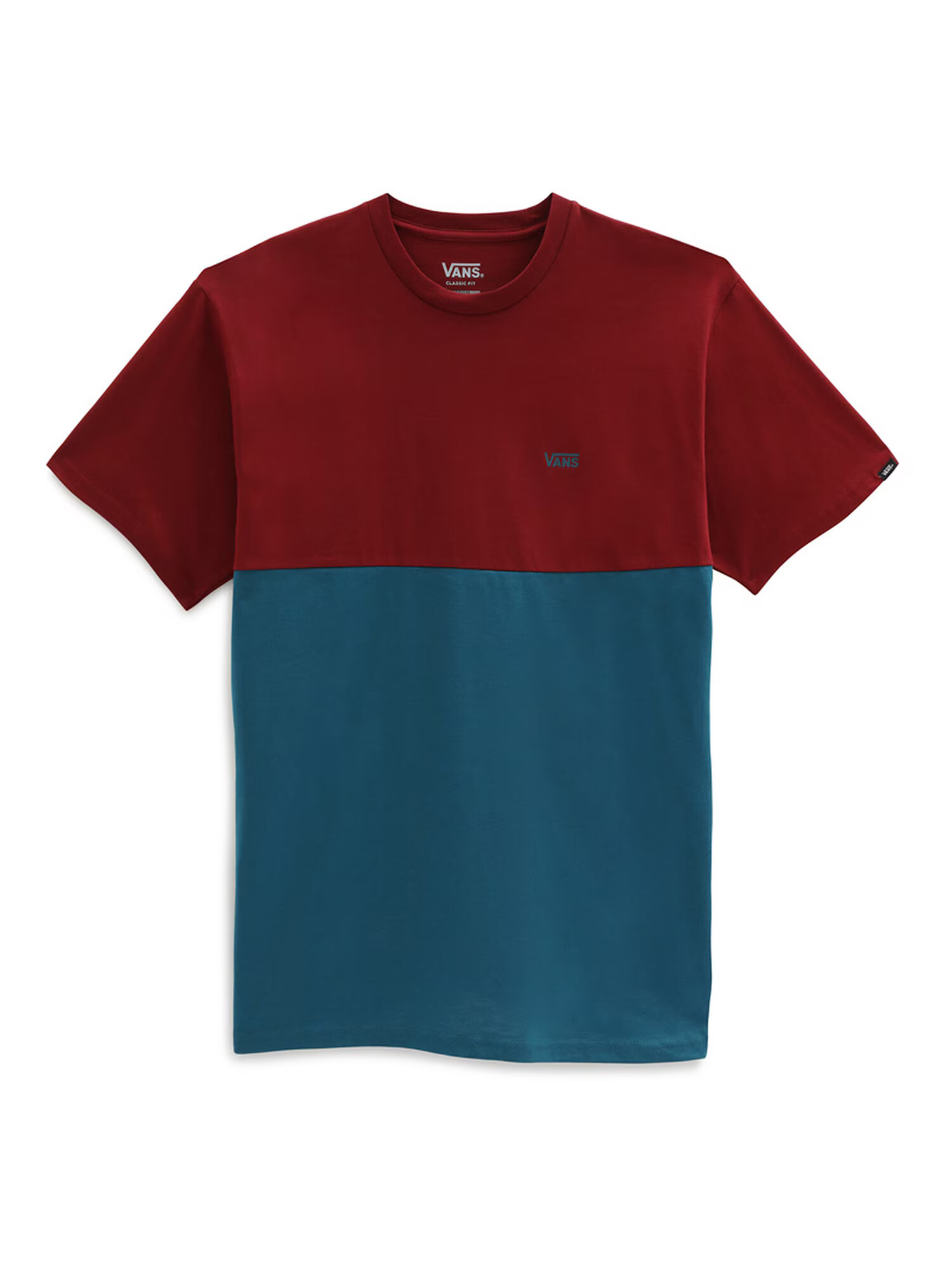 VANS Μπλουζάκι 'MN COLORBLOCK TEE' μπλε / σκούρο κόκκινο - Pepit.gr