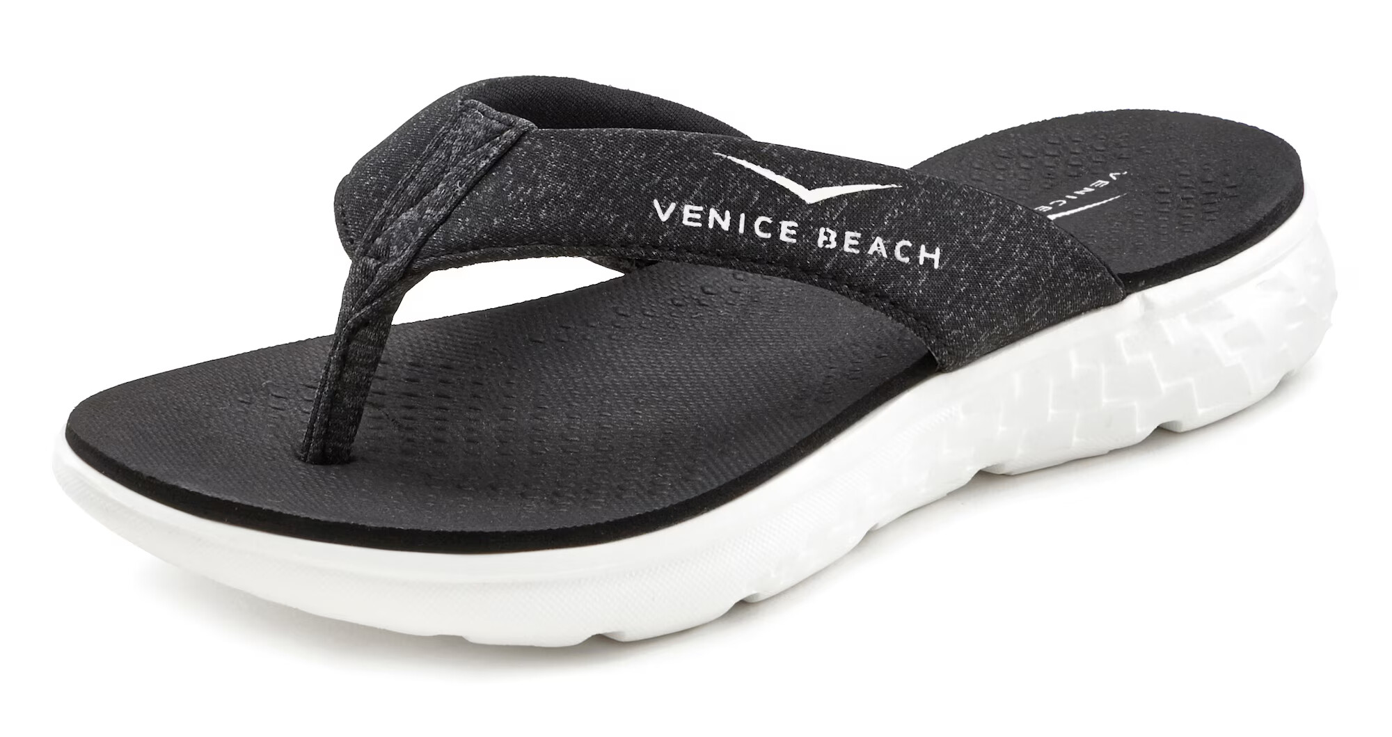 VENICE BEACH Σαγιονάρες διχαλωτές μαύρο μελανζέ / offwhite - Pepit.gr