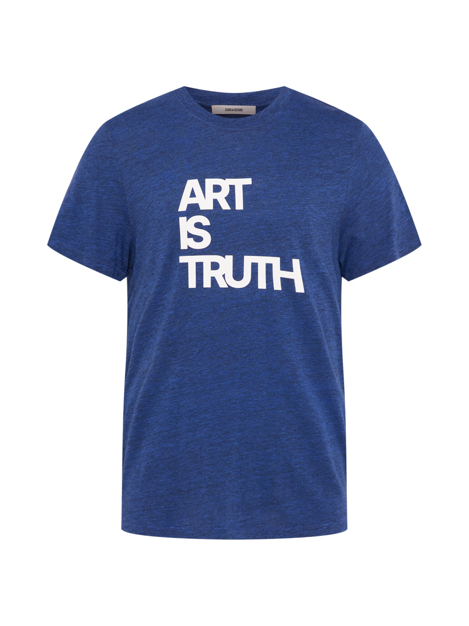 Zadig & Voltaire Μπλουζάκι 'ART IS TRUTH' μπλε μελανζέ / λευκό - Pepit.gr