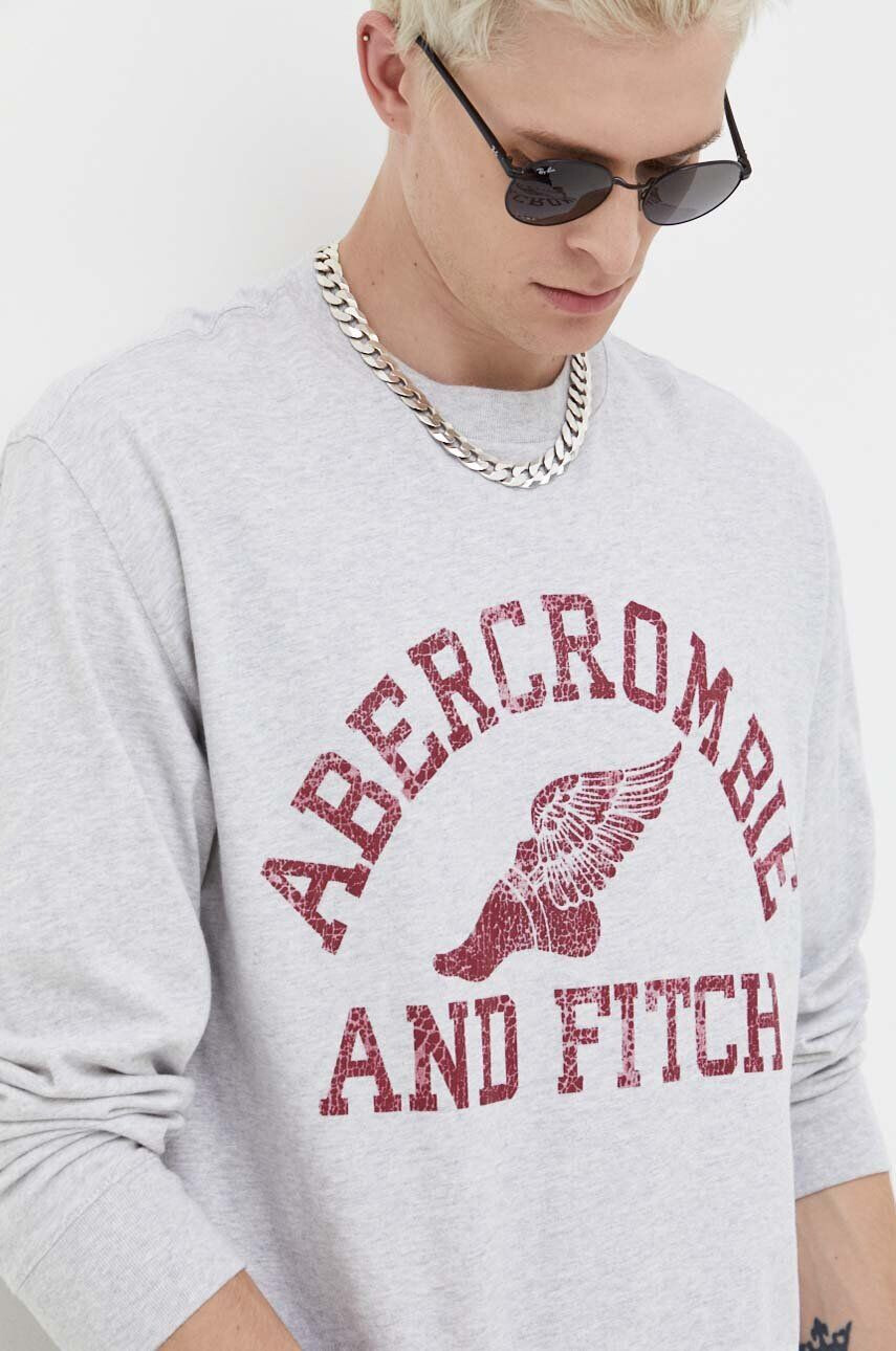 Abercrombie & Fitch Βαμβακερή μπλούζα με μακριά μανίκια - Pepit.gr