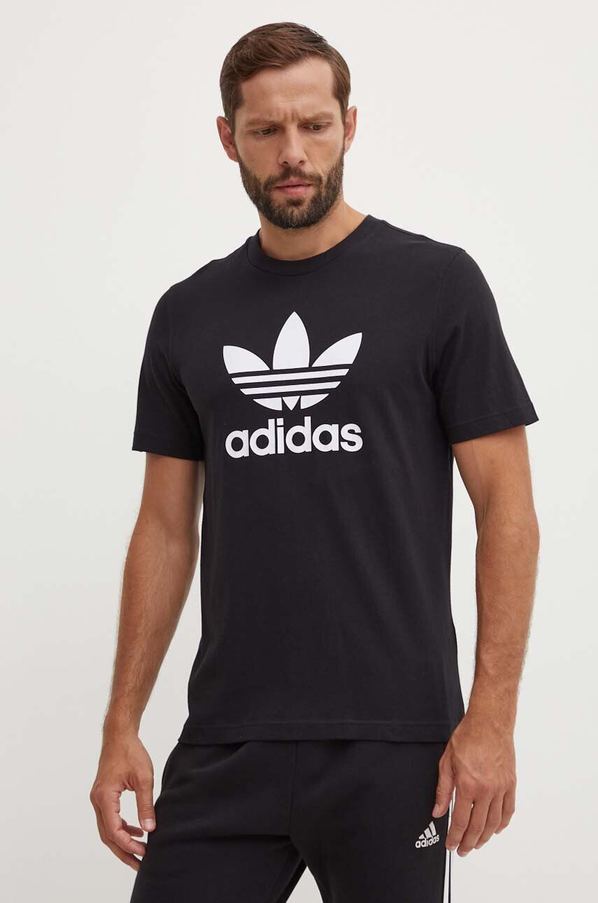 adidas Originals Βαμβακερό μπλουζάκι χρώμα: μαύρο - Pepit.gr