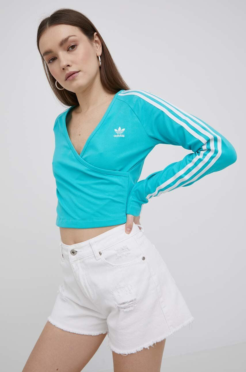 adidas Originals Longsleeve Adicolor γυναικείο χρώμα: ναυτικό μπλε - Pepit.gr