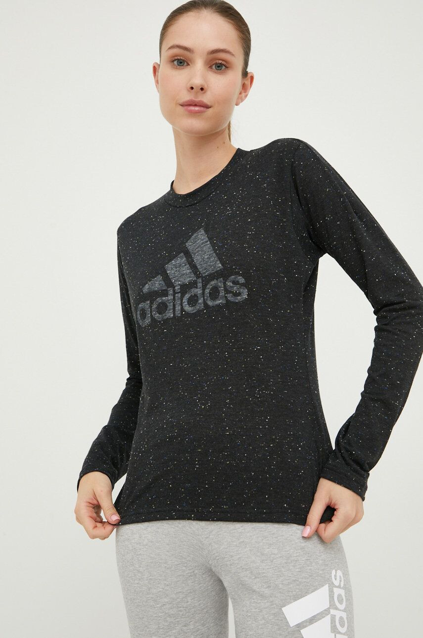 adidas Performance Longsleeve χρώμα: μαύρο - Pepit.gr