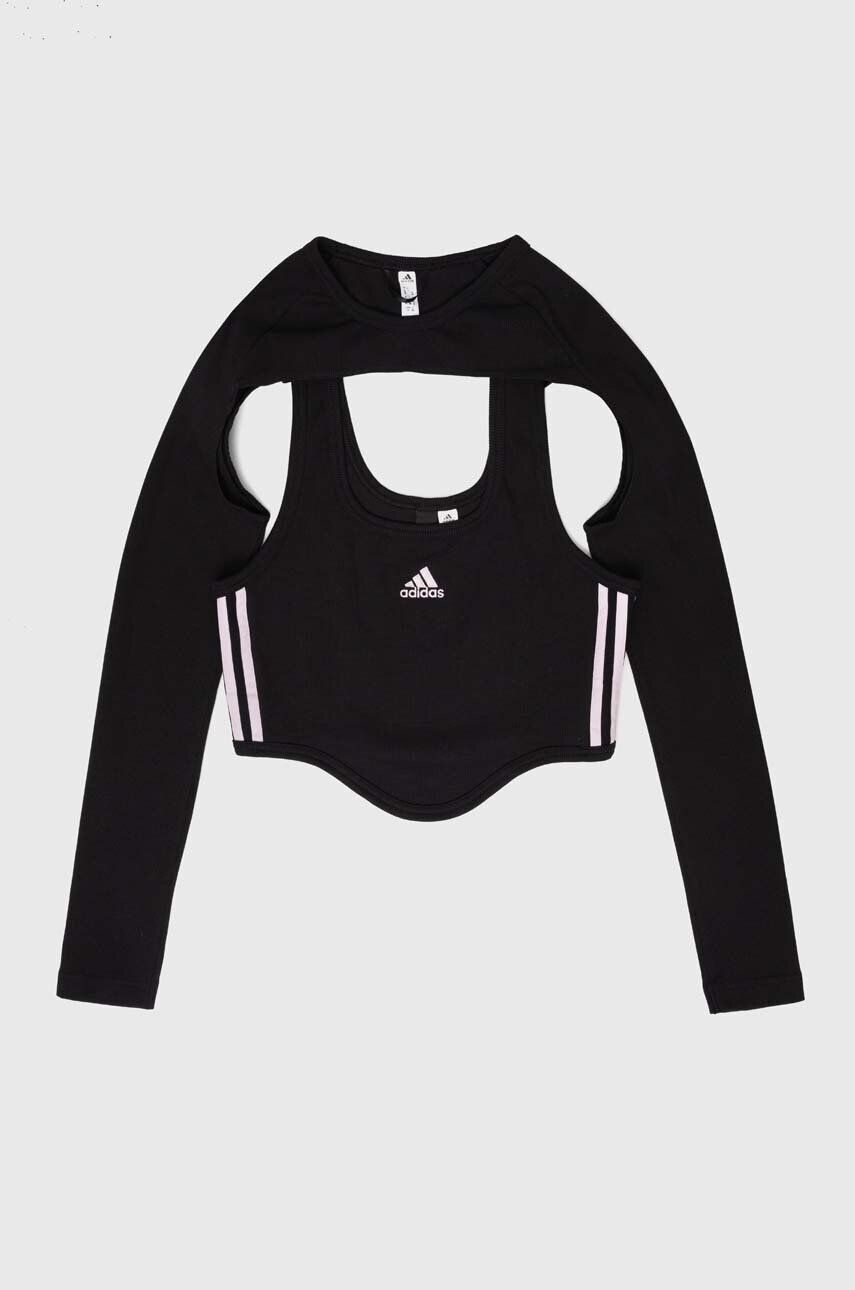 adidas Performance Longsleeve Dance χρώμα: μαύρο - Pepit.gr