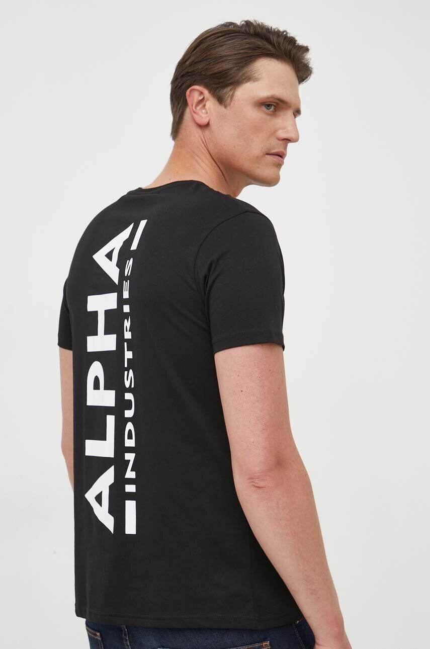 Alpha Industries Βαμβακερό μπλουζάκι Koszulka Backprint T 128507 03 - Pepit.gr