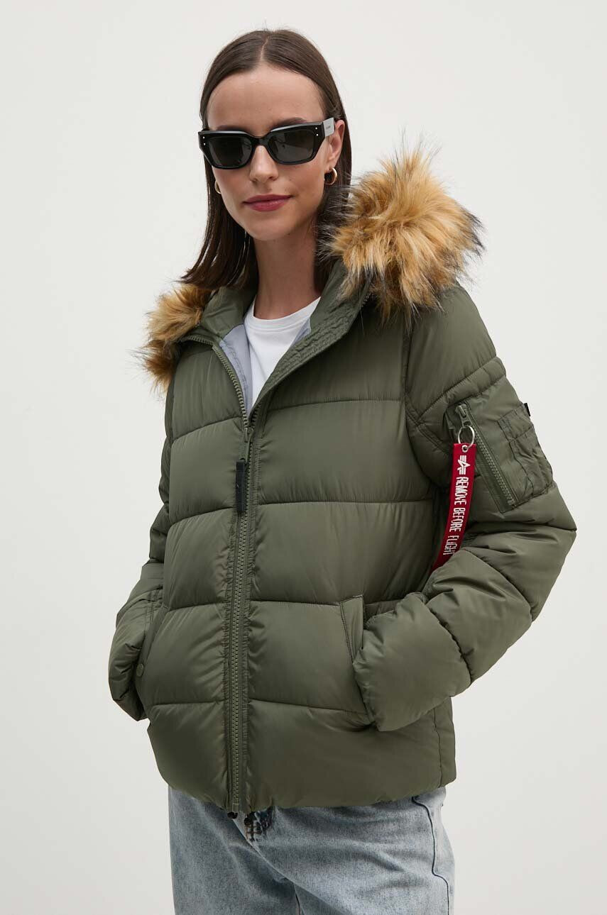 Alpha Industries Μπουφάν bomber Hooded Puffer Wmn - Pepit.gr