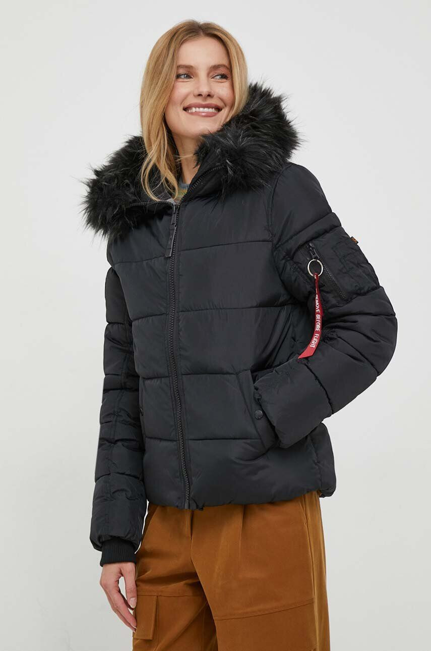 Alpha Industries Μπουφάν Hooded Puffer Wmn - Pepit.gr