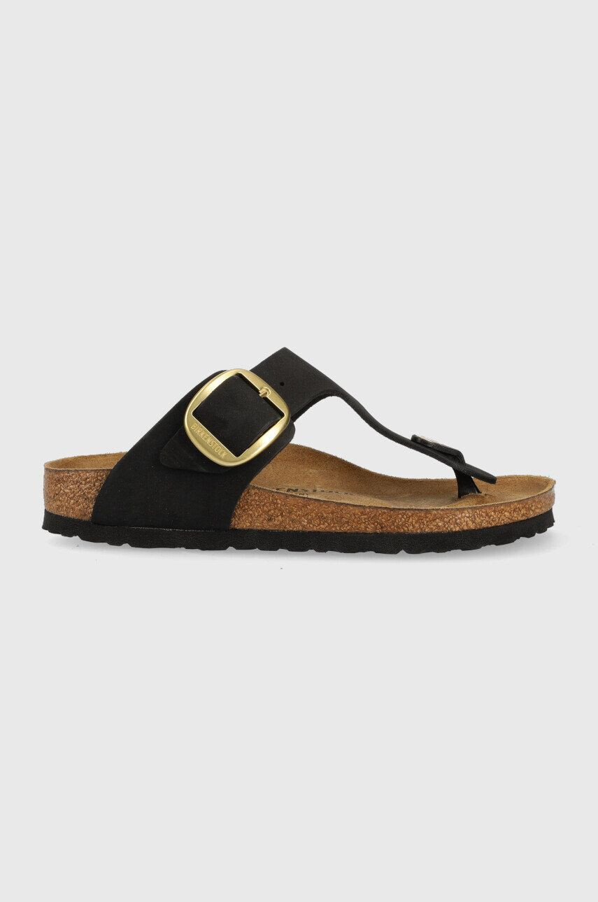 Birkenstock Δερμάτινες σαγιονάρες Gizeh Big Buckle - Pepit.gr