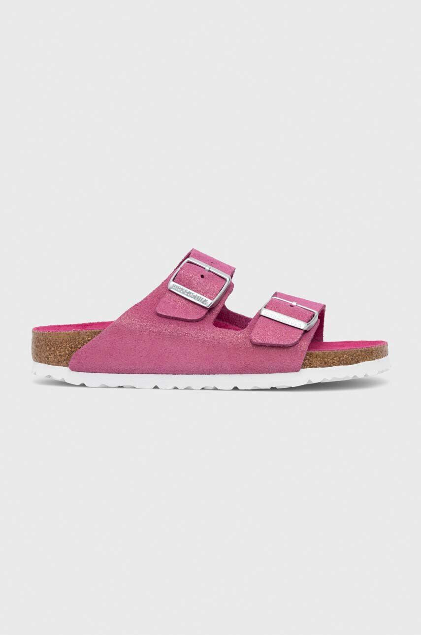 Birkenstock Παντόφλες σουέτ Arizona BS γυναικείες χρώμα: ροζ 1024218 - Pepit.gr