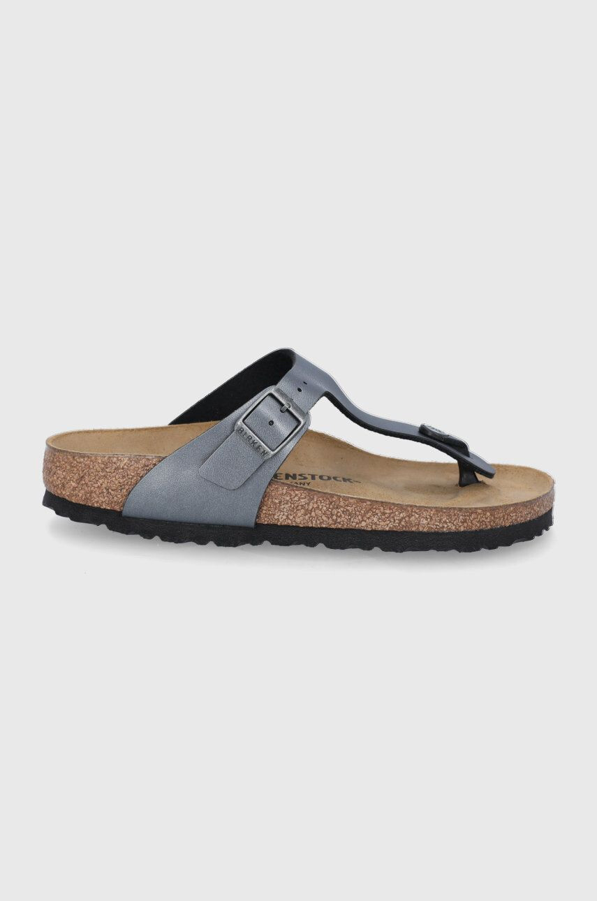 Birkenstock Σαγιονάρες Gizeh γυναικείες χρώμα: γκρι - Pepit.gr