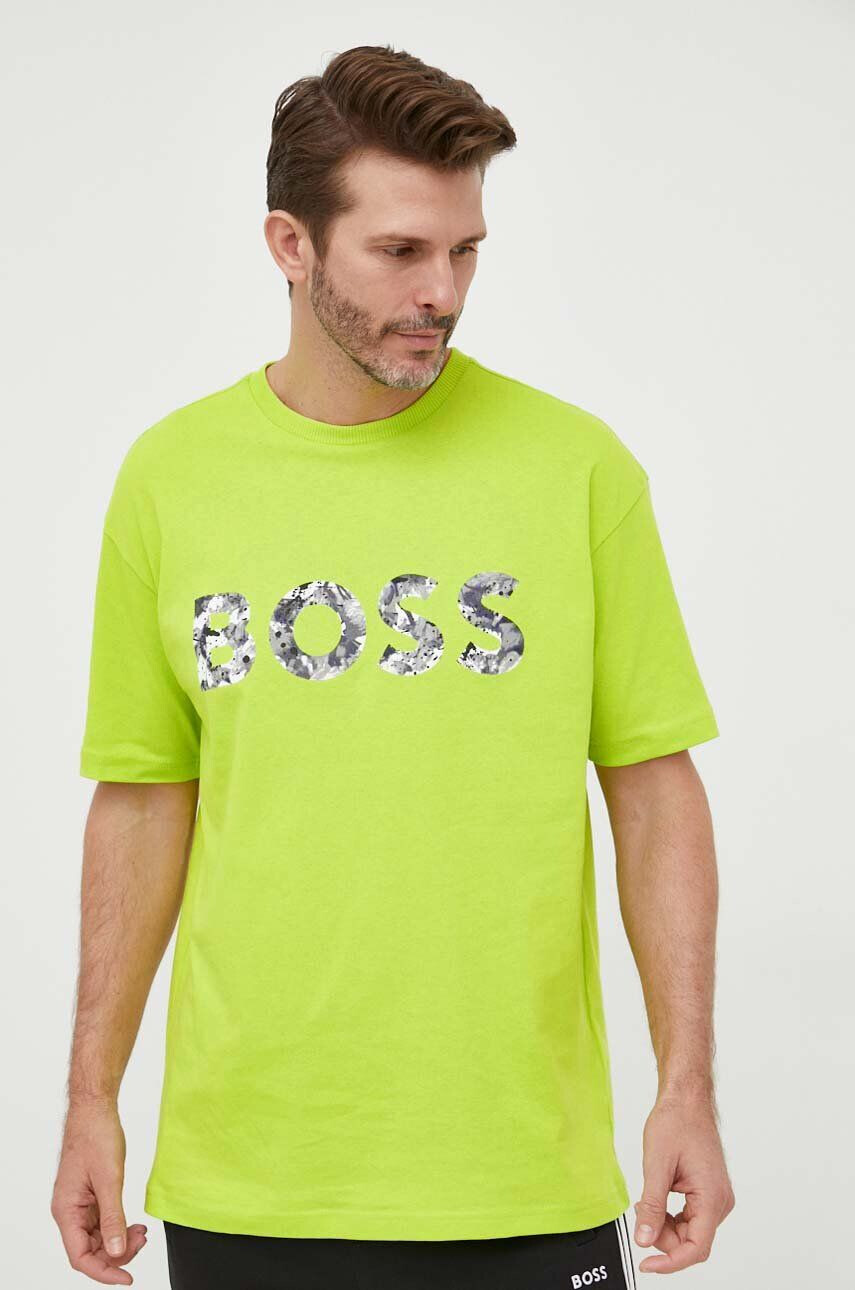 Boss Green Βαμβακερό μπλουζάκι BOSS - Pepit.gr