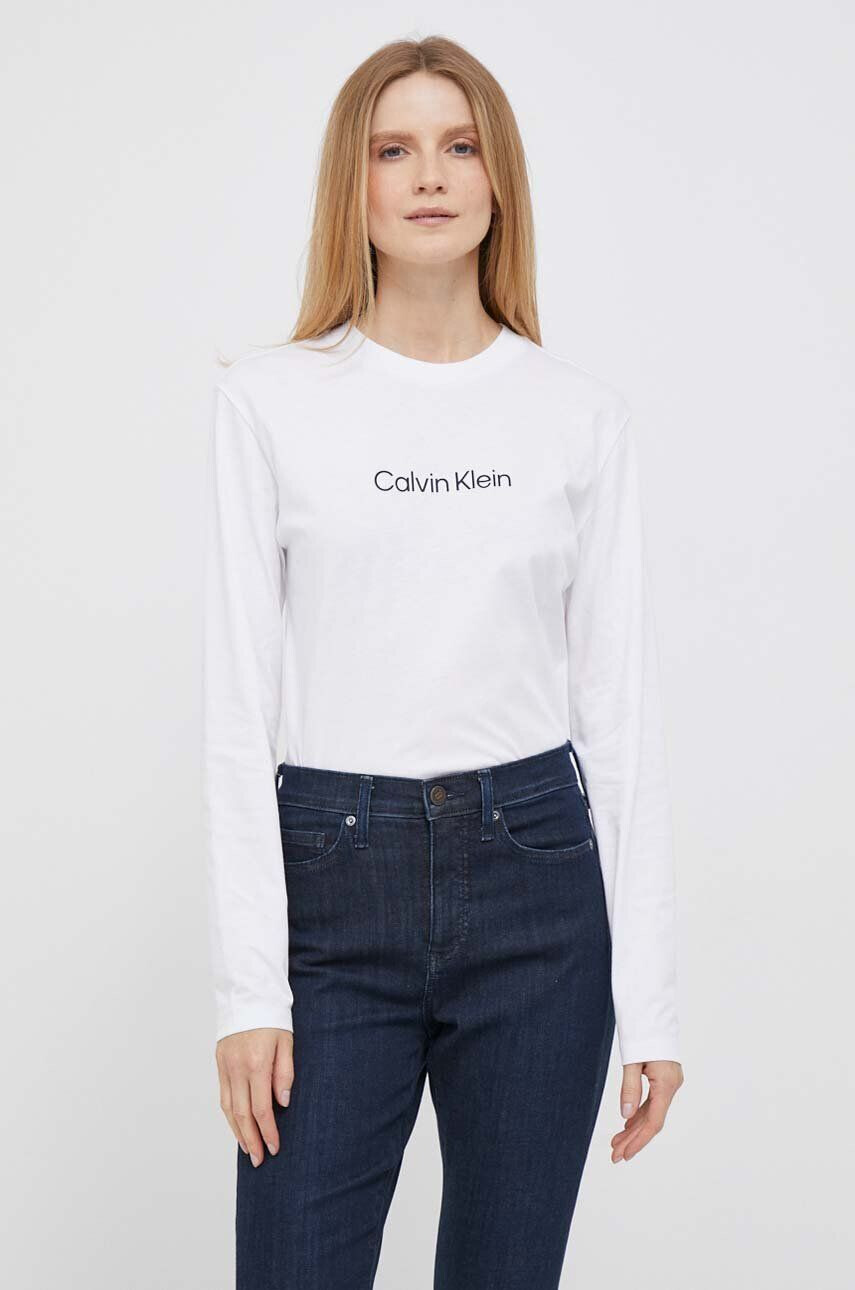 Calvin Klein Βαμβακερή μπλούζα με μακριά μανίκια - Pepit.gr