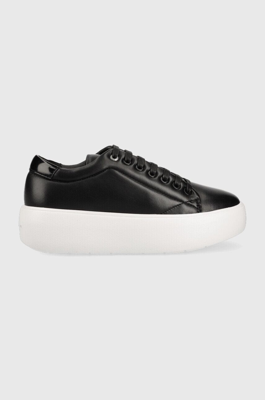 Calvin Klein Δερμάτινα αθλητικά παπούτσια HW0HW01356 BUBBLE CUPSOLE LACE UP - Pepit.gr