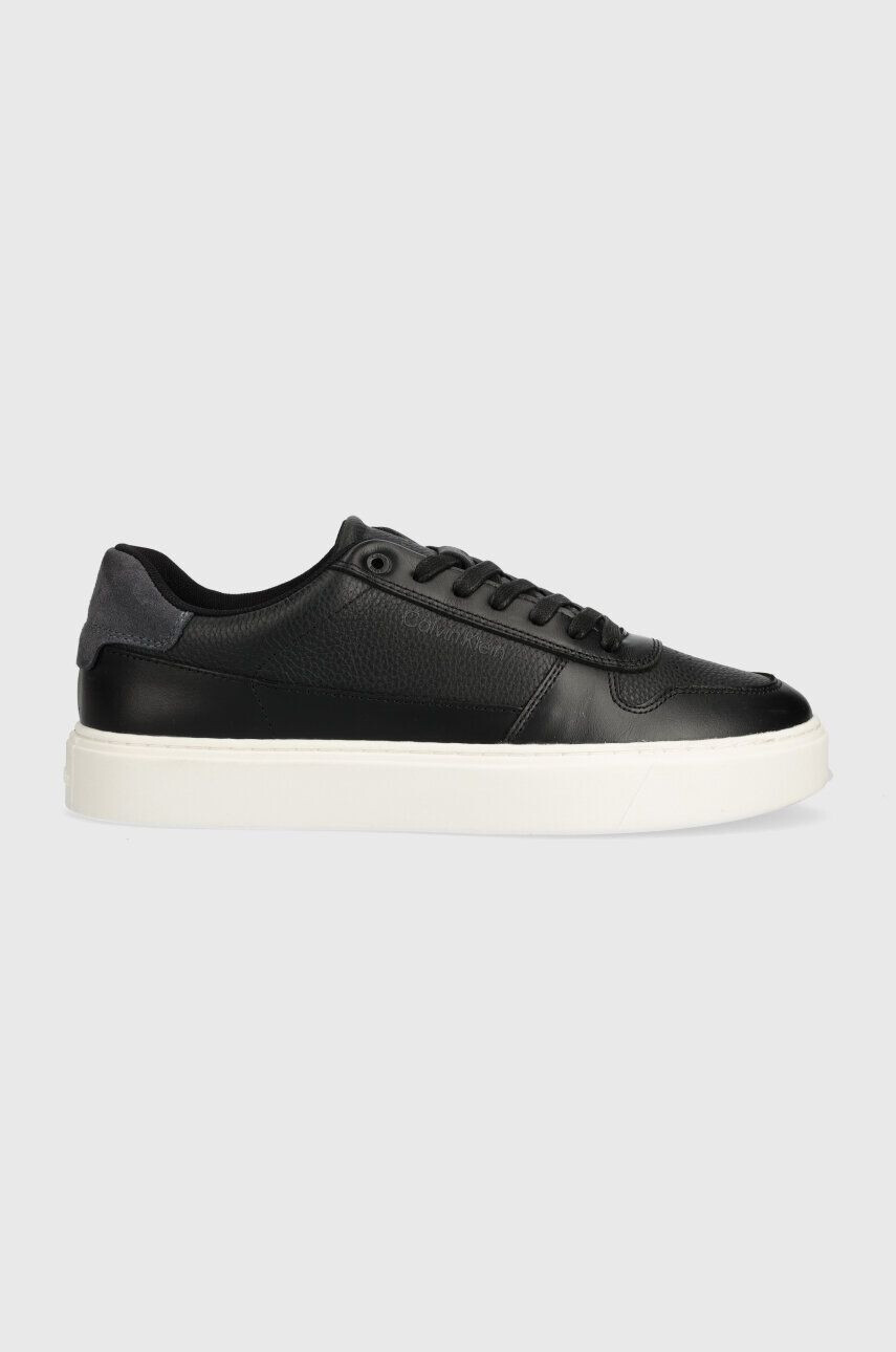 Calvin Klein Δερμάτινα αθλητικά παπούτσια LOW TOP LACE UP BSKT - Pepit.gr