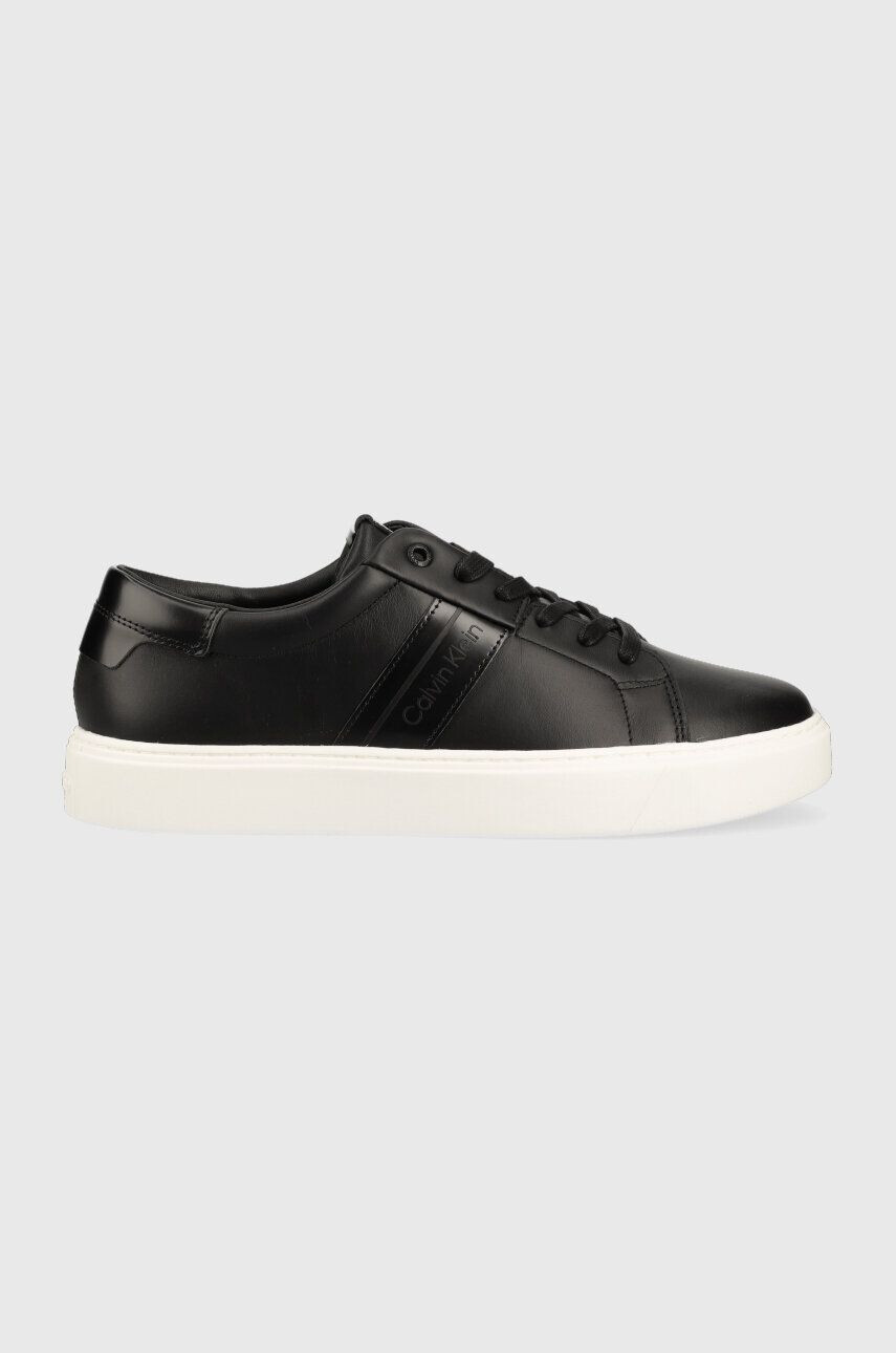 Calvin Klein Δερμάτινα αθλητικά παπούτσια LOW TOP LACE UP LTH - Pepit.gr