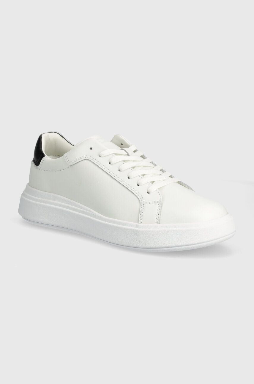 Calvin Klein Δερμάτινα αθλητικά παπούτσια LOW TOP LACE UP LTH - Pepit.gr