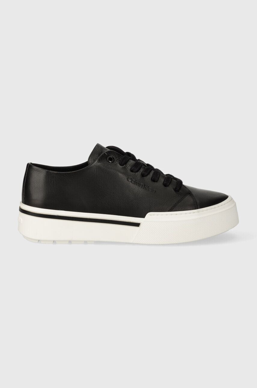 Calvin Klein Δερμάτινα ελαφριά παπούτσια LOW TOP LACE UP - Pepit.gr