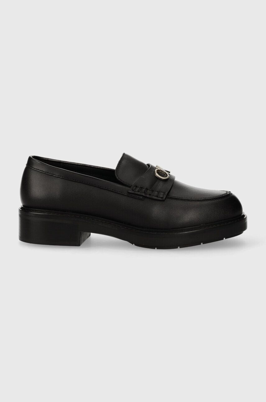 Calvin Klein Δερμάτινα μοκασίνια RUBBER SOLE LOAFER W/HW - Pepit.gr