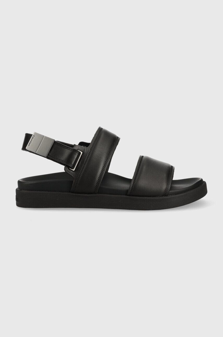 Calvin Klein Δερμάτινα σανδάλια BACK STRAP SANDAL LTH - Pepit.gr