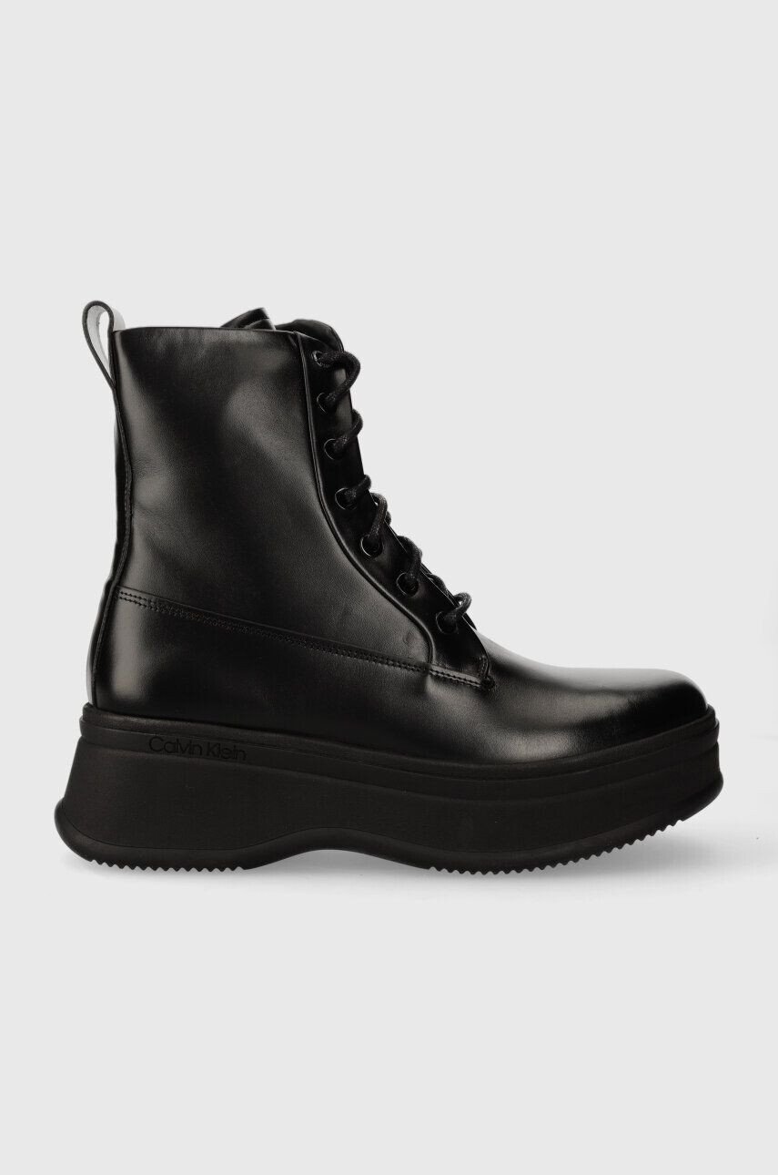 Calvin Klein Δερμάτινα workers PITCHED COMBAT BOOT - Pepit.gr