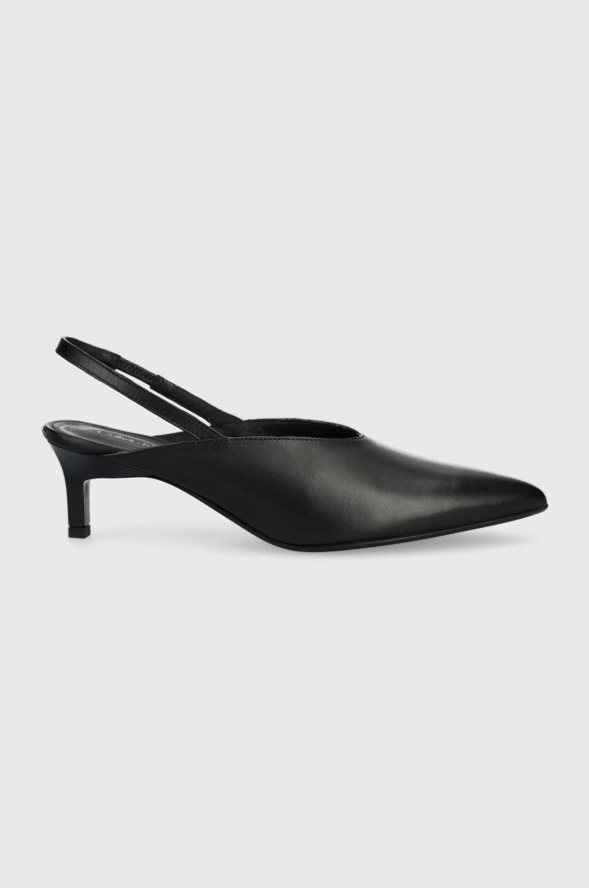 Calvin Klein Δερμάτινες γόβες HW0HW01345 GEO STIL SLINGBACK PUMP 50 - Pepit.gr