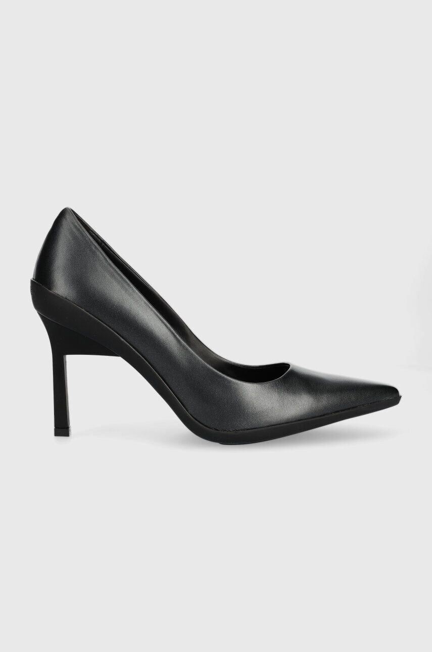 Calvin Klein Δερμάτινες γόβες WRAP STIL CLASSIC PUMP 90-PEARL - Pepit.gr