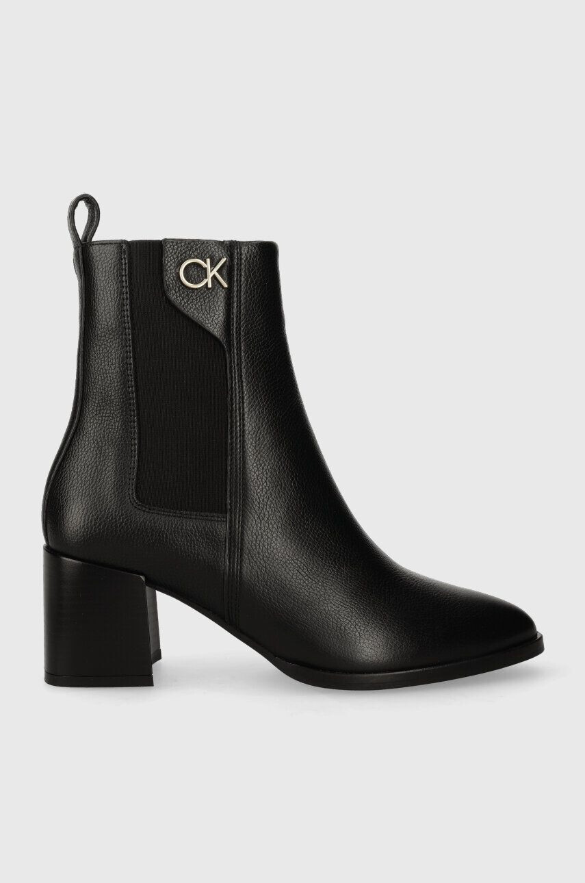 Calvin Klein Δερμάτινες μπότες τσέλσι ALMOND CHELSEA BOOT W/HW 55 - Pepit.gr